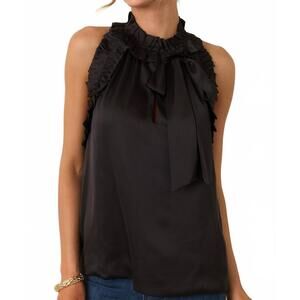 NEW PROSPERINA bellamy ruffle top in black